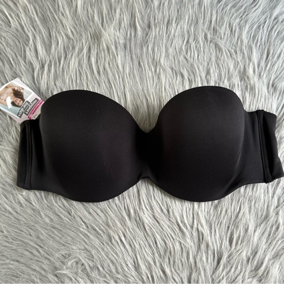 Maidenform Sweet‎ Nothings Perfect Coverage Strapless Bra Womens Size 40C Black - Picture 1 of 7